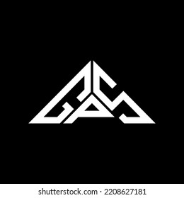 GPS letter logo creative design with vector graphic, GPS simple and modern logo in triangle shape.