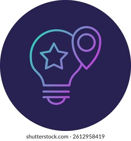 Gps Line Circle Gradient Style