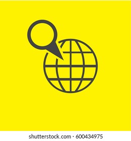 gps line icon