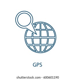 gps line icon