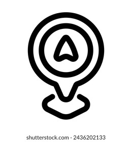 GPS-Linien-Symbol - Einzelnes Symbol, Vektor
