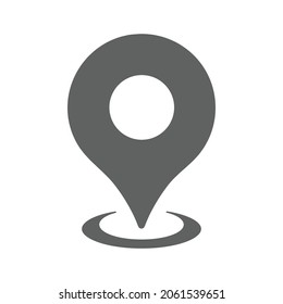 Gps, locate, location icon. Gray vector graphics.