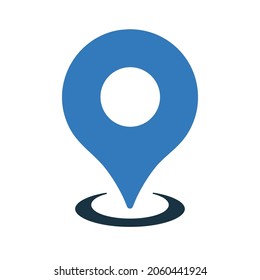 Gps, buscar, icono de ubicación. Diseño vectorial simple editable aislado en un fondo blanco.