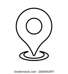 Gps, locate, location outline icon. line art vector.