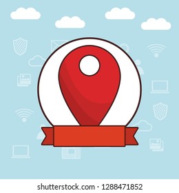 gps location cartoon