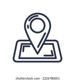 Gps location digital tablet app button icon vector