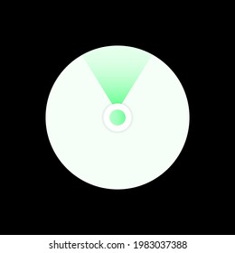 GPS Location. Green Simple Isolated Icon. Vector illustration
