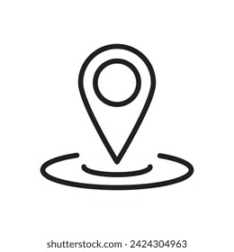 Icono de ubicación GPS. Icono de ubicación de GPS de estilo plano de moda sobre fondo blanco..eps