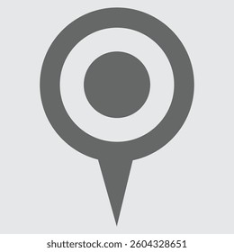 GPS location icon, symbolizing navigation, maps, and location-based services design.