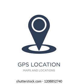 GPS Location icon. Trendy flat vector GPS Location icon on white background from Maps and Locations collection, vector illustration can be use for web and mobile, eps10
