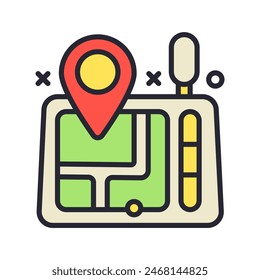 GPS-Standortsymbol-Vektorillustration