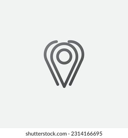 GPS Location Layer Left Right Icon Vector Illustration