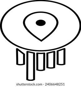 
GPS location logo for application creation needs