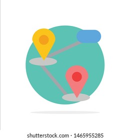 Gps, Location, Map Abstract Circle Background Flat color Icon. Vector Icon Template background