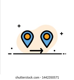 Gps, Location, Map  Business Flat Line Filled Icon Vector Banner Template