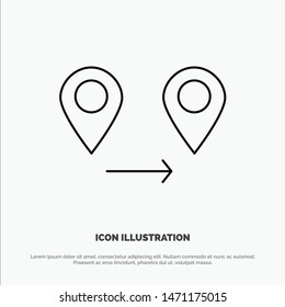 Gps, Location, Map Line Icon Vector. Vector Icon Template background