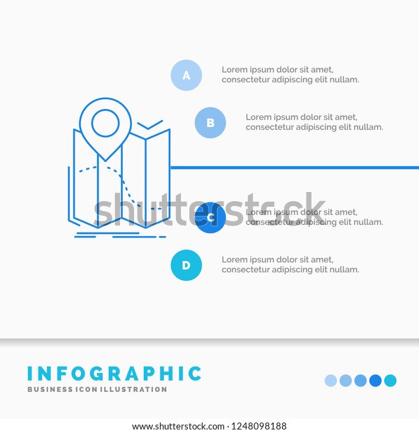 Gps Location Map Navigation Route Infographics Stock Vector (Royalty ...