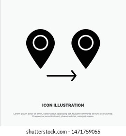 Gps, Location, Map solid Glyph Icon vector
