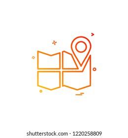 gps location map travel direction icon vector design