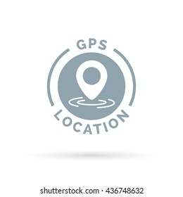 GPS location marker icon pin coordinates symbol. Vector illustration.