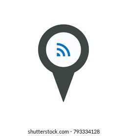 Gps location marker pin pointer signal tower icon