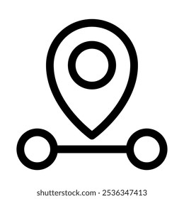 Ubicación GPS - ubicación GPS moderna o símbolo de icono de navegación