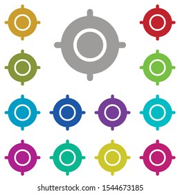 Gps, location multi color icon. Simple glyph, flat vector of location icons for ui and ux, website or mobile application