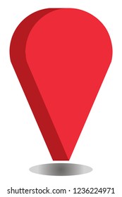 GPS location pin / drop pin / drop sign in red