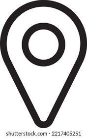 gps location pin vector icon on map