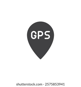 GPS location pin vector icon. filled flat sign for mobile concept and web design. GPS Tracker glyph icon. Symbol, logo illustration. Vector graphics