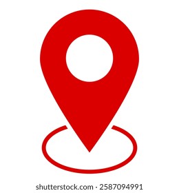 GPS location symbol. Flat style vector. destination 3