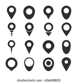 GPS location symbol. Map pointer icon. Vector illustation.
