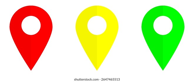 Símbolo de localização GPS. símbolo de localização do mapa. Conjunto de marcadores de mapa. ícone de pin de mapa. conjunto de ponteiros de mapa. pin de localização. 
