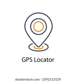 GPS Locator icons vector stock illustration.