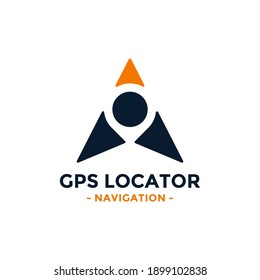 GPS Locator Logo Design-Vorlage. GPS-Karte Position und Richtung Symbol Vektorkombination. Direktes Logo-Symbol für den Geschäftspfeil