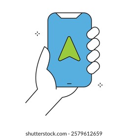 GPS Locator Smartphone Navigation Vector Icon Design