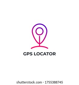 GPS locator template logo design inspiration. Pin sign. Navigation map, direction, place, compass, contact, search concept Premium Quality Feminine symbol icon vector illustration