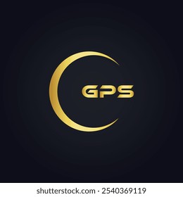 GPS logo. G P S design. White GPS letter. GPS, G P S letter logo design. G P S letter logo design in GOLD, 