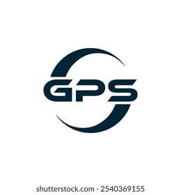 Logotipo GPS. Projeto G P S. Letra branca GPS. GPS, G P S carta logotipo design. G P S letra logotipo design em OURO, 