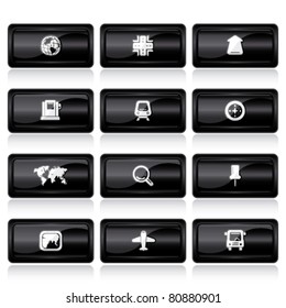 gps map black large buttons