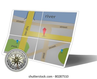 GPS map and Compass