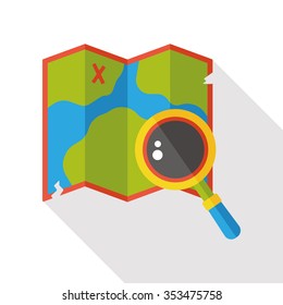 GPS map flat icon