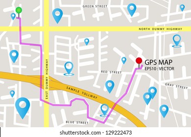 GPS Map Icon.