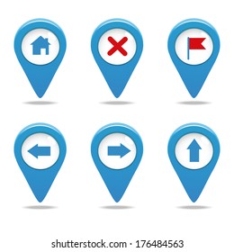 GPS map icon set