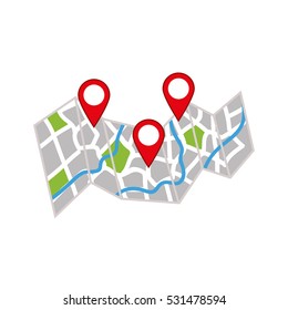 GPS map location icon vector illustration graphic design