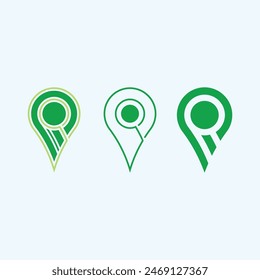 GPS and MAP logo  navigator sign  location symbol design vector illustration
