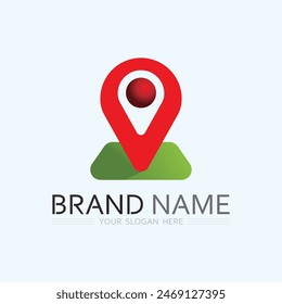 GPS and MAP logo  navigator sign  location symbol design vector illustration