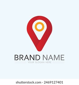 GPS and MAP logo  navigator sign  location symbol design vector illustration