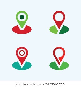 GPS and MAP logo  navigator sign  location symbol design vector illustration