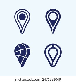 GPS und MAP Logo Navigator Zeichen Lage Symbol Design Vektorillustration